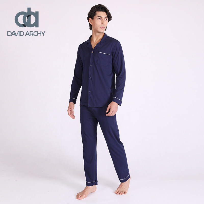 davidarchy棉开胸家居套装秋季睡衣 davidarchy睡衣/家居服套装