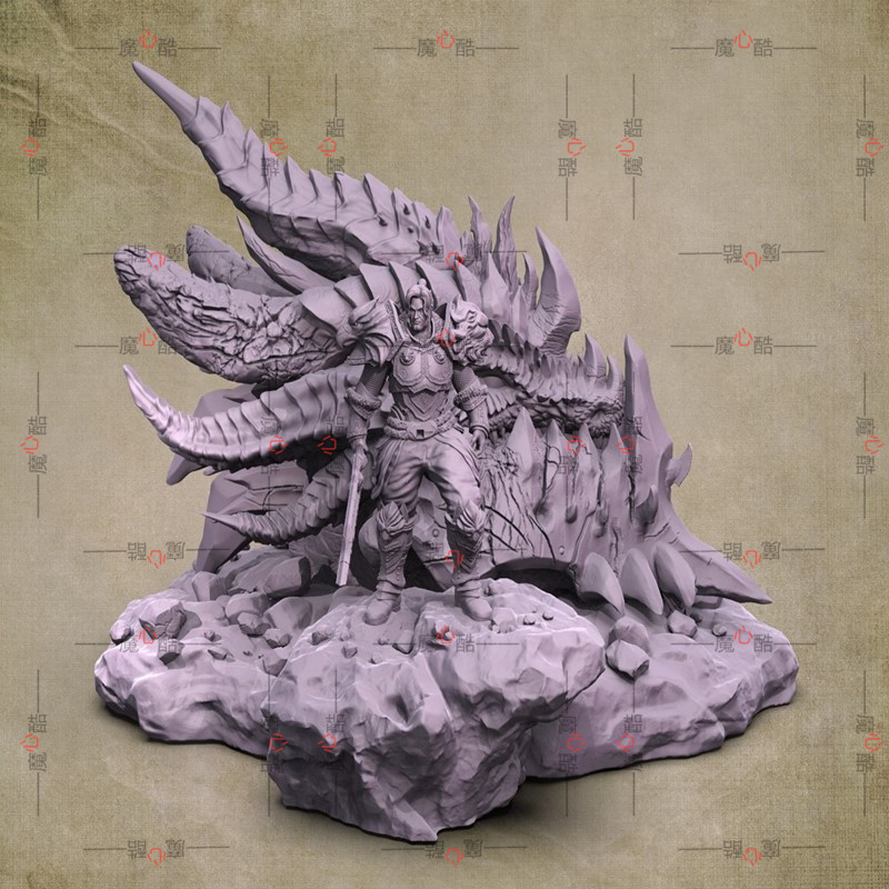 3D打印STL高精度模型文件拆件打桩动漫游戏人物角色合集十七