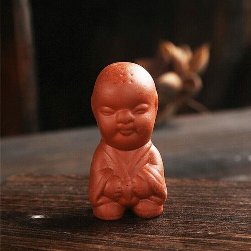 紫砂尿童可爱尿娃娃童子喷水茶宠玩蜡笔小新一休三毛带帽小新八戒 - 图3