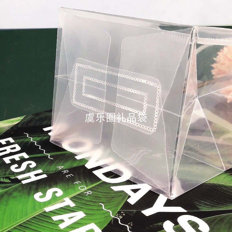 透明梯形手提袋鲜花花束包装袋子pp方形袋厂家花袋植物多肉年宵花,淘宝优惠券,粉丝福利购,淘宝优惠卷