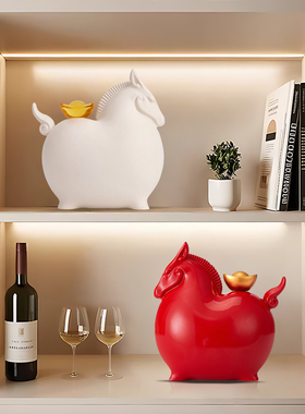 创意客厅酒柜吉象如意新年摆件招财客厅博古架电视柜乔迁新居礼物