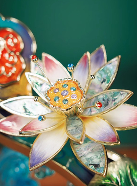 珐琅彩如意摆件新中式创意轻奢