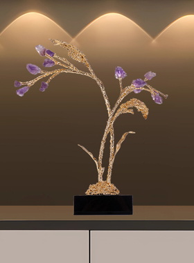 轻奢紫水晶五谷丰登稻谷摆件