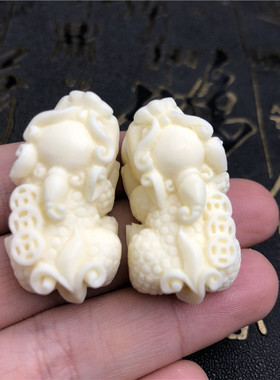 象牙果雕貔貅吊坠金刚星月菩提佛珠配饰男女款项链招财保平安送礼