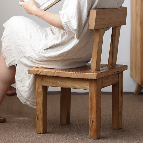 Decorative stool with retro aged mortise and tenon structure Chinese teahouse