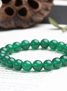 晶韵玛瑙男女单圈玉石情侣手串