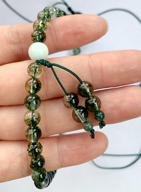 手机绿幽灵爆花晶简约风定制挂链