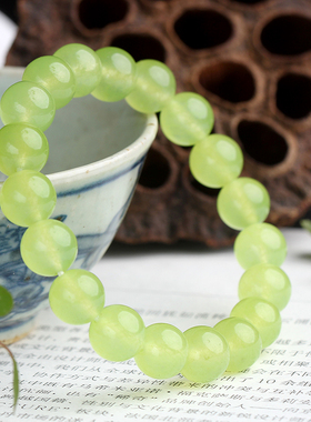 晶韵天然葡萄玉石手链苹果绿玉髓