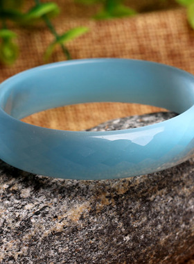 饰品斯里兰卡海水蓝色效应光亮面