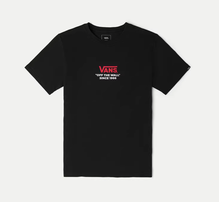 VANS范斯23款男子圆领休闲短袖运动T恤VN0A5H63WHT VN0A5H63BLK-图1
