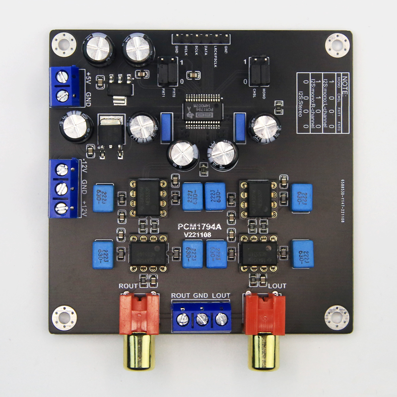 Y2 镀金PCM1794A解码板 DAC模块HiFi发烧解码器套件24bit192k - 图1