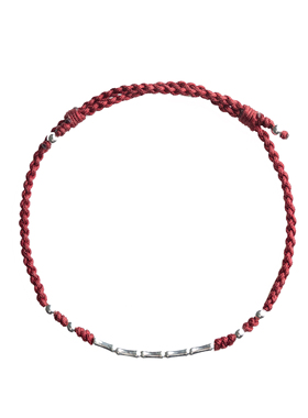 SOGOODSOUL 竹节手链纯银手绳竹节红绳ins手工编织送女友男友情侣