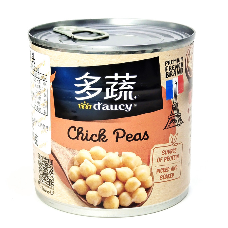 400g D'aucy Peas Beans法国多蔬青豆芸豆豌豆鹰嘴豆蔬菜玉米罐头 - 图1