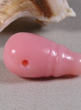 3A级纯天然1.3粉澳宝 粉欧泊 一体三通 佛头 佛珠配件