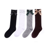 Детские гольфы, носки для школьников с бантиком, осенние высокие сапоги, средней длины