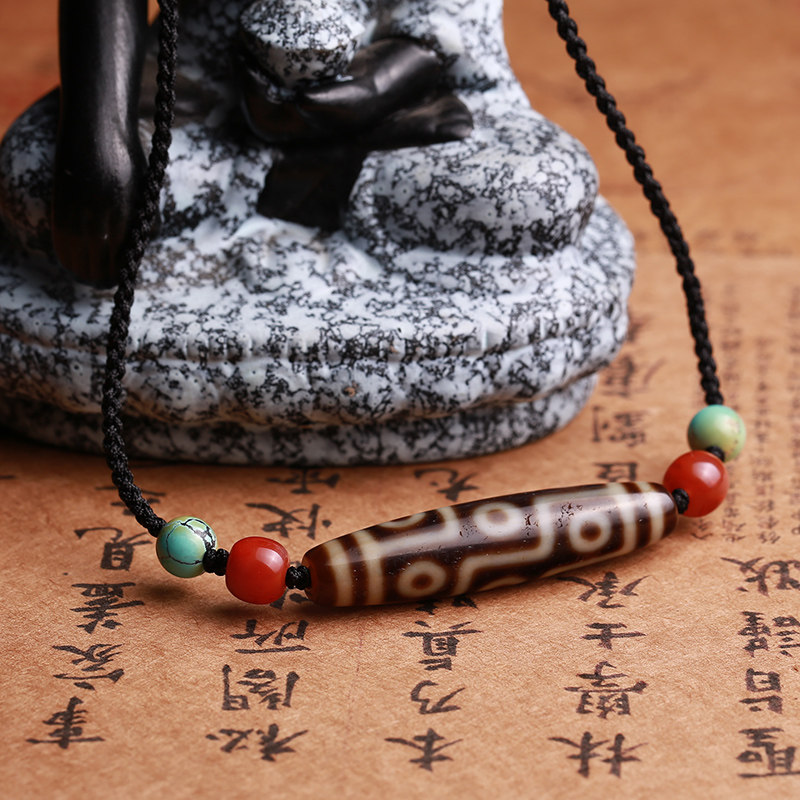 珍藏级西藏九眼天珠吊坠挂件男女 晶盛项坠/吊坠