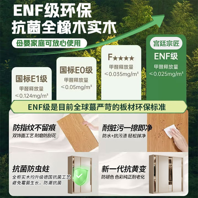 全实木衣柜原木橡木衣橱家用卧室推拉门衣柜小户型白色奶油风,淘宝优惠券,粉丝福利购,淘宝优惠卷
