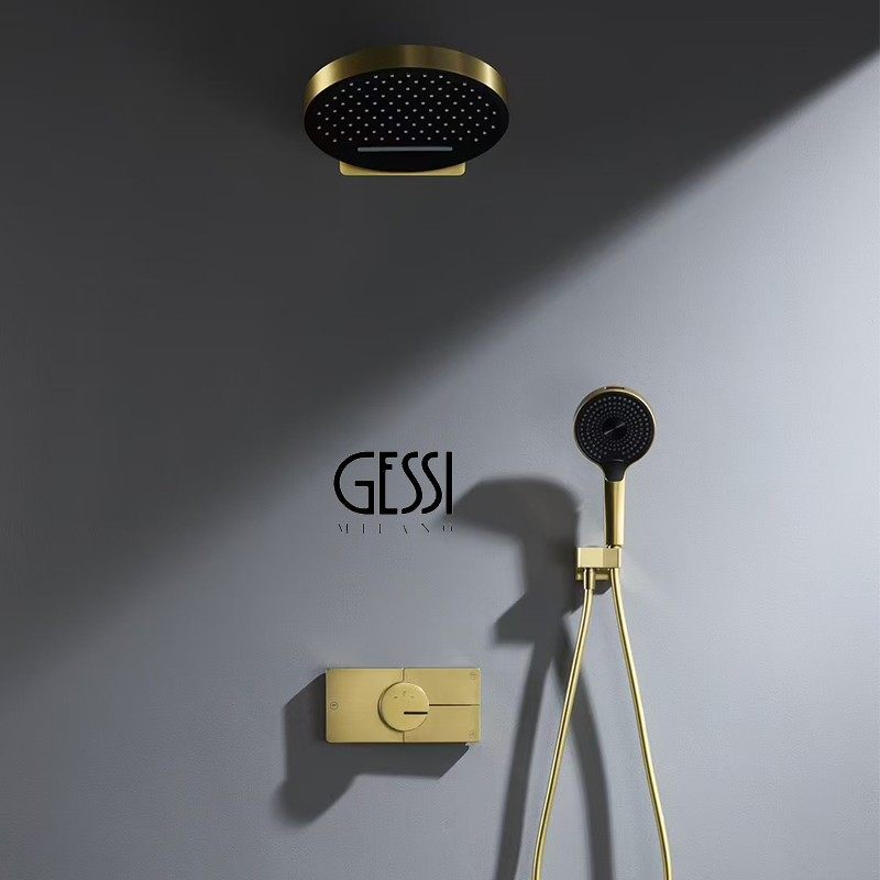 GESSI意大利捷仕全铜恒温暗装嵌入墙排出水浴室空气增压淋浴花洒,淘宝优惠券,粉丝福利购,淘宝优惠卷