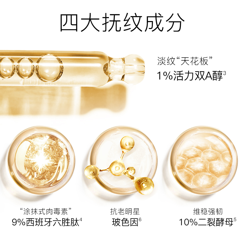 韩束官方旗舰店新品｜韩束抚纹双A醇精华液保湿抗初老六胜肽淡纹双管灯二裂酵母1
