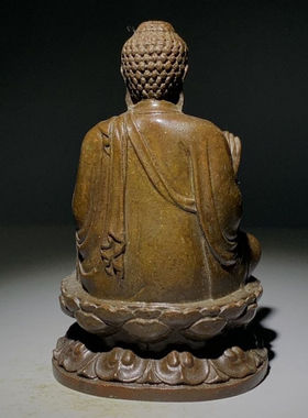 释迦摩尼佛像摆件古玩收藏复古家居装饰摆件如来小佛桌面摆件