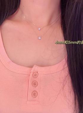 赵露思同款S925银四爪鼻屎钻项链