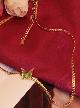 钛钢蛇骨链女成人项链