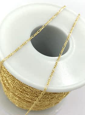 diy饰品配件铜镀真金细链子链条项链手链耳线链子配件金属链保色