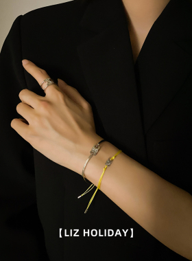 欧美极简风铜镀金手镯式手链女