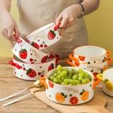 Двух -из суповой чаши керамический поясной крышка фруктовый салат домой японская в стиле одинокая корейская версия ветра милая девушка Сердце Сердце горшок