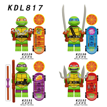 Ninja Turtle KDL817 Raphael Michelangelo Vinci Skateboard Parquet Toys Children Toys KF6196