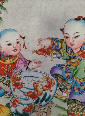 杨柳青手绘年画传统门神宣纸年画