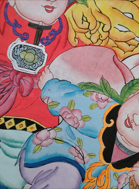 梁公馆杨柳青年画手绘年画