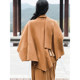 Retro Diary 100 Wool Autumn and Winter New Solid Color Warm Top Cape Jacket 23GM023