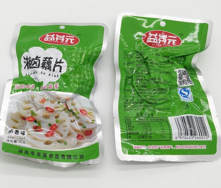 益芬元湘卤藕片 零食辣条 麻辣 香辣藕片 30包*30g湘味熟食 - 图0