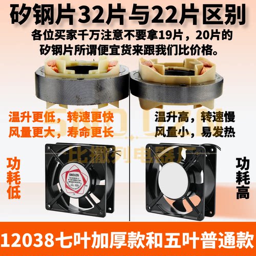 焊机箱柜散热器TA12038-2 P/N2123HSL220V轴流风机12厘米静音风扇 - 图1
