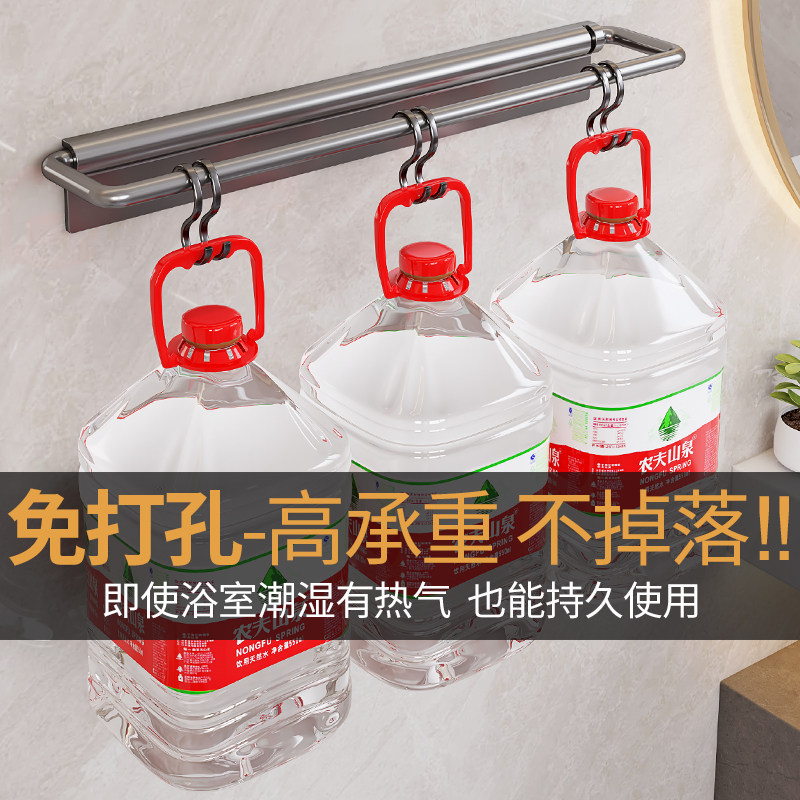 折叠毛巾架子免打孔壁挂活动毛巾杆浴室洗手间收纳置物架厕所挂架