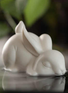 陶瓷创意可爱小兔子家居装饰品