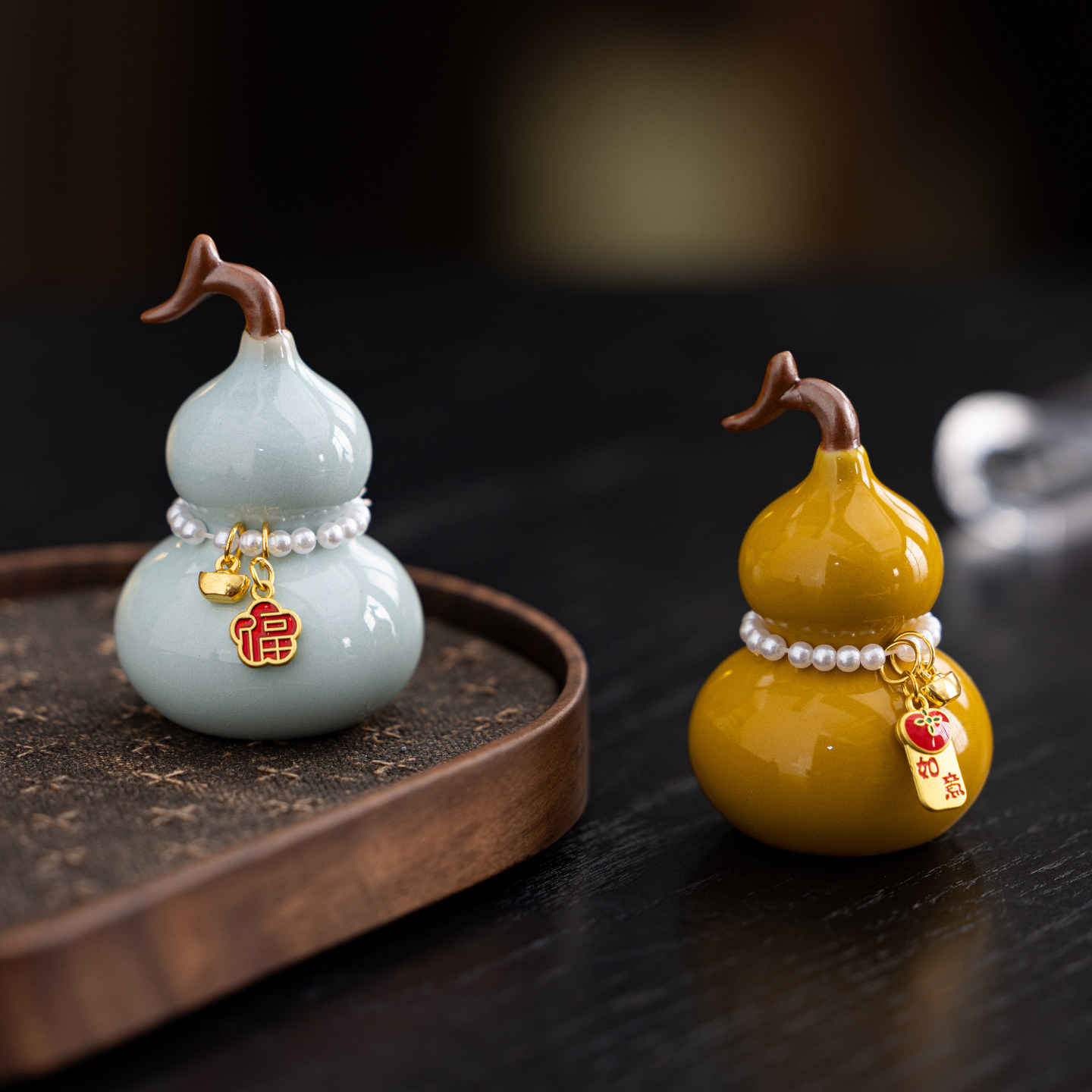 七彩可爱小葫芦陶瓷摆件福禄吉祥招财好运家居装饰品挂件创意礼品,淘宝优惠券,粉丝福利购,淘宝优惠卷