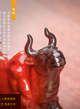 摆设动物中式家居客厅博古架陶瓷