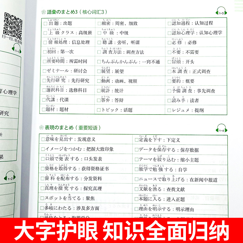 新日本语能力考试N1绿宝书听解详解练习日语JLPT能力考一级1级华东理工大学出版社备考2022年可搭真题练习题解析考前复习附赠音频 - 图2