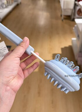 NITORI宜得利 可伸缩气垫按摩捶粉色蓝色 马克龙可调节敲背锤按摩