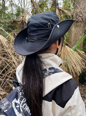 春夏男女户外渔夫帽大檐速干遮阳