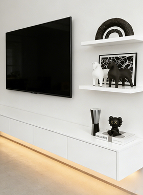 轻奢高级感电视柜马年马摆件组合