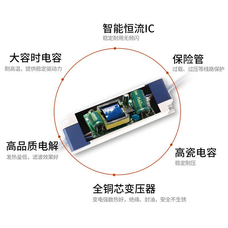 led driver电源驱动筒灯天花射灯镇流器1-3W4-7W8-12瓦恒流变压器-图0