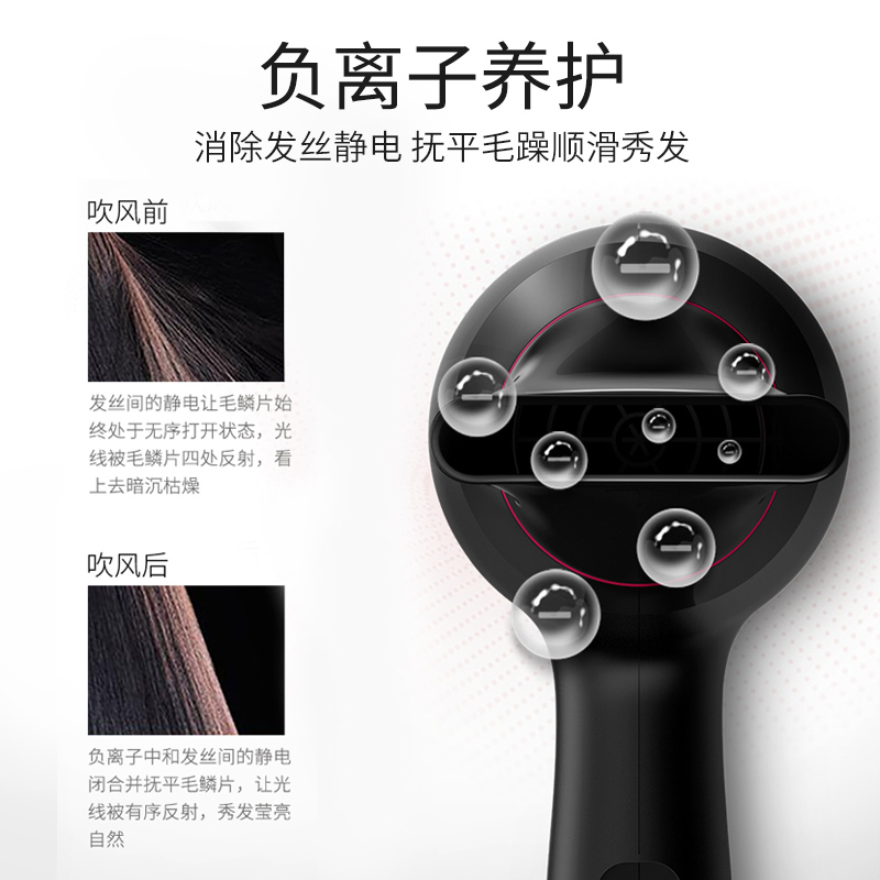 飞利浦个人护理旗舰店飞利浦电吹风机家用大功率冷热风理发店负离子节能学生风筒HP82473