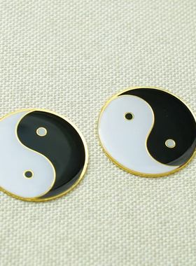太极八卦挂件机贴太极胸针勋章徽章不伤衣服磁吸衣服配饰国风潮流