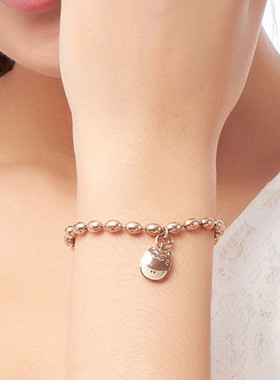 18k玫瑰金钛钢龙猫手链饰品