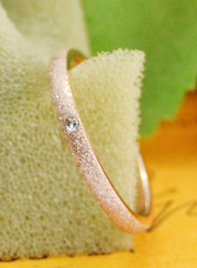 有钻磨砂情侣钛钢玫瑰金戒指