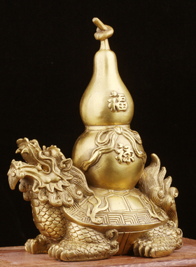 铜龙龟葫芦中式风桌面装饰品中式