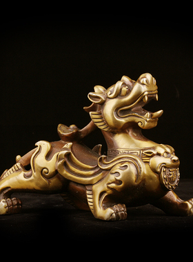 黄铜仿古风貔貅家居客厅工艺品